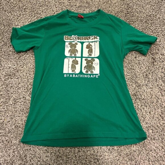 Green Bape X Bearbrick Tee Size S - Picture 1 of 3